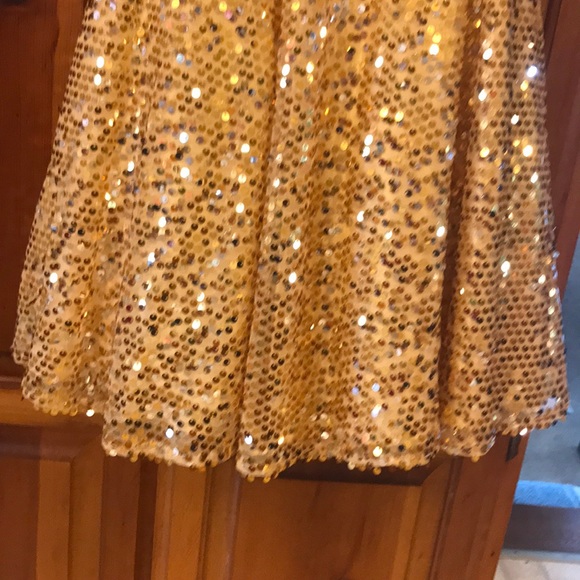 Gold sequin cocktail dress - Picture 4 of 5